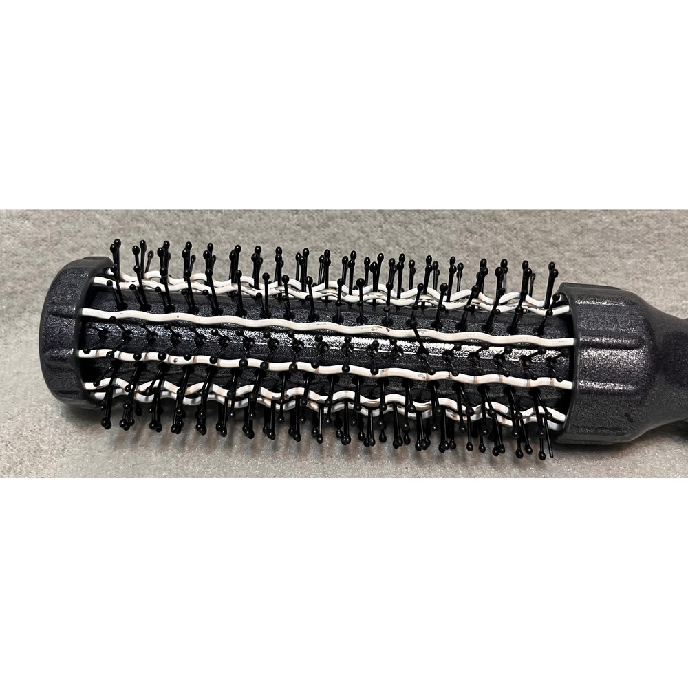 Brush Strokes 217603 Round Hair Brush Black Grey Textured‎ Grip Handle Blowout - Picture 3 of 4
